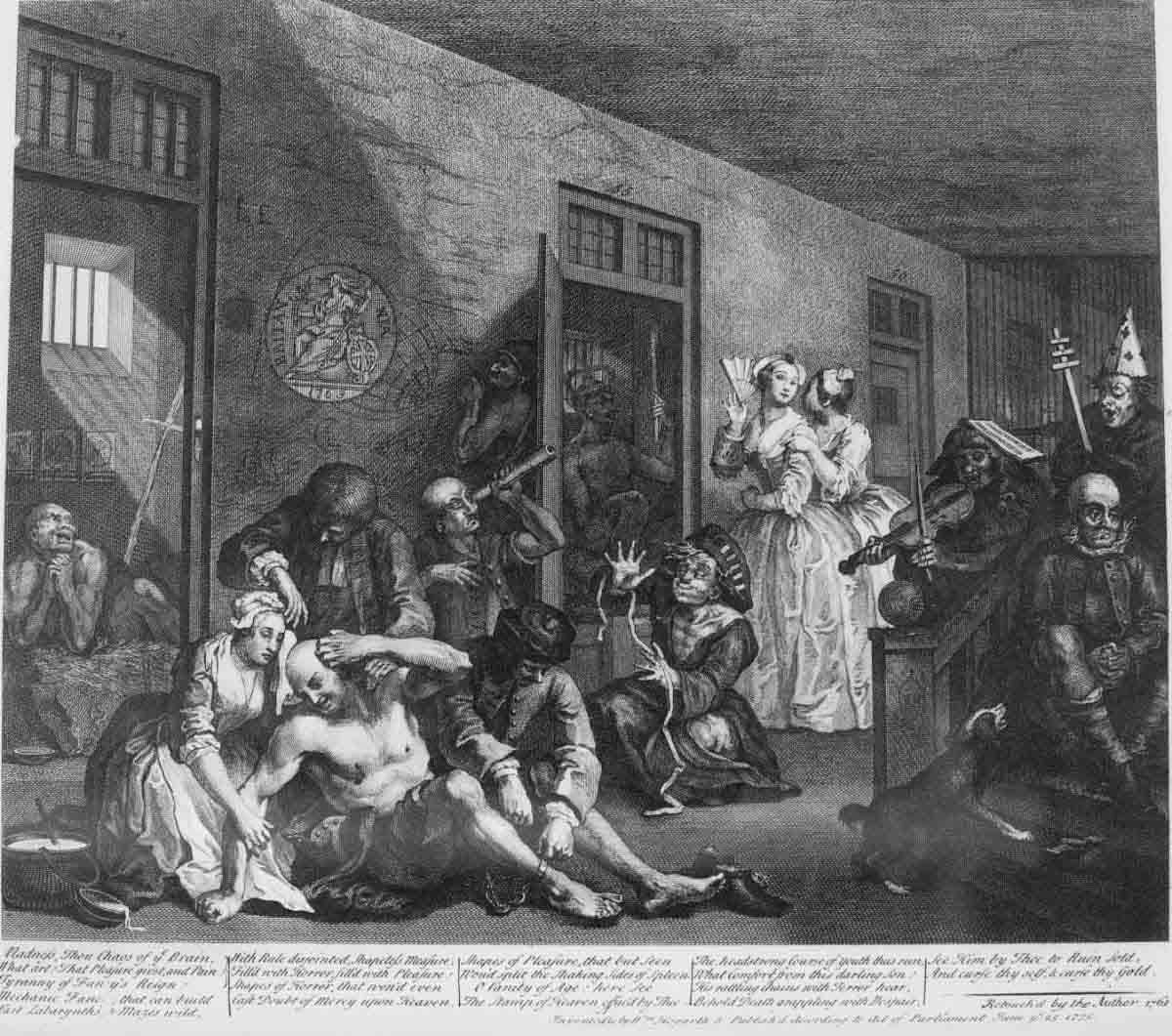 william hogarth madhouse print