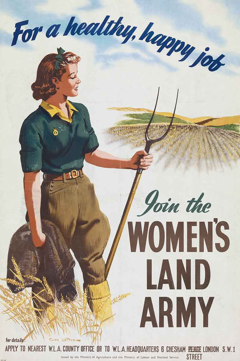 womens land army recruitment poster