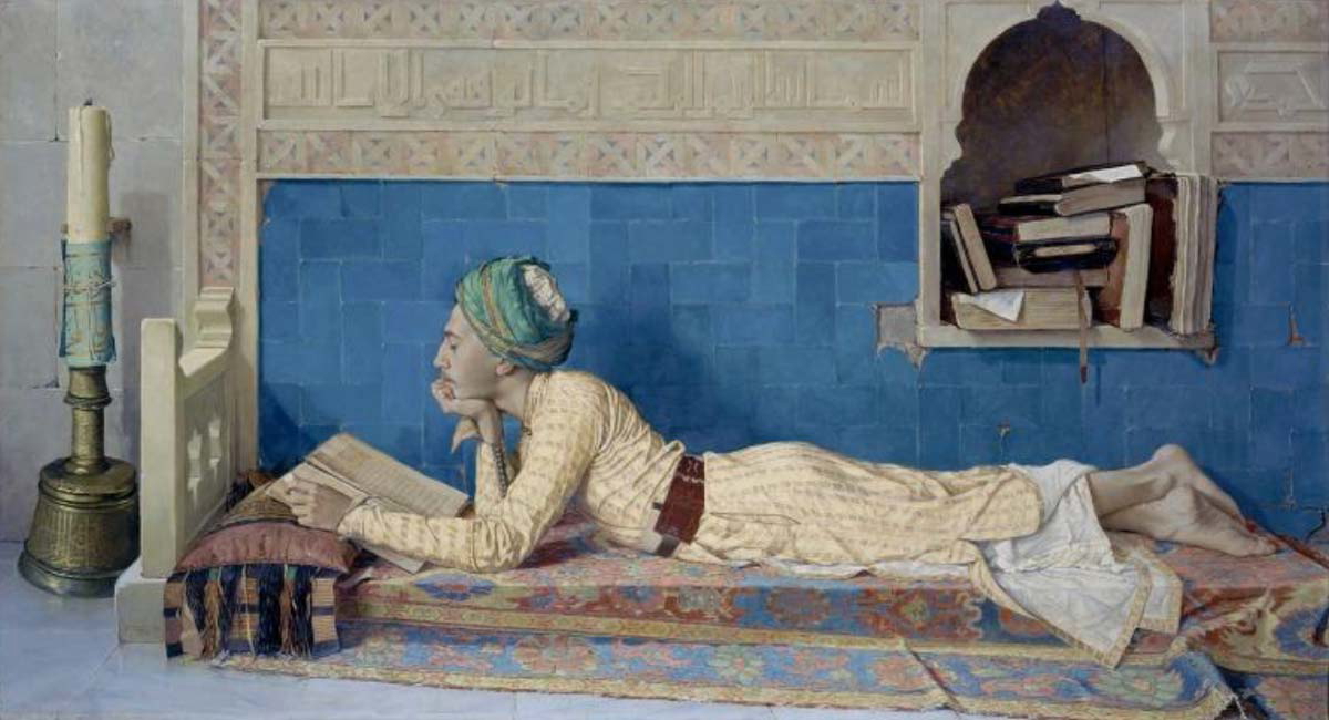 young emir studying bey