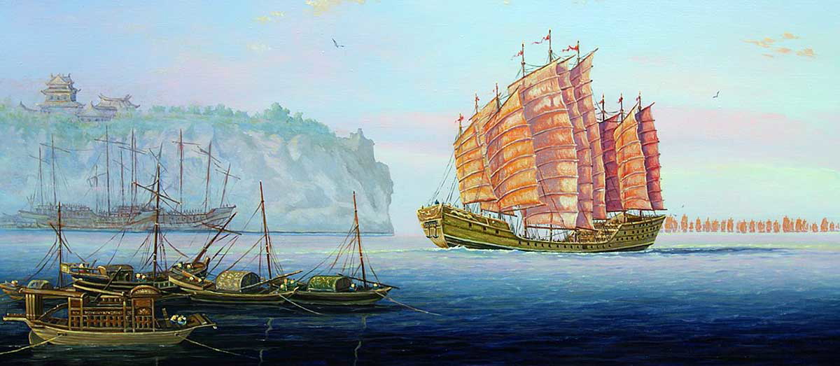 zheng he ship painting