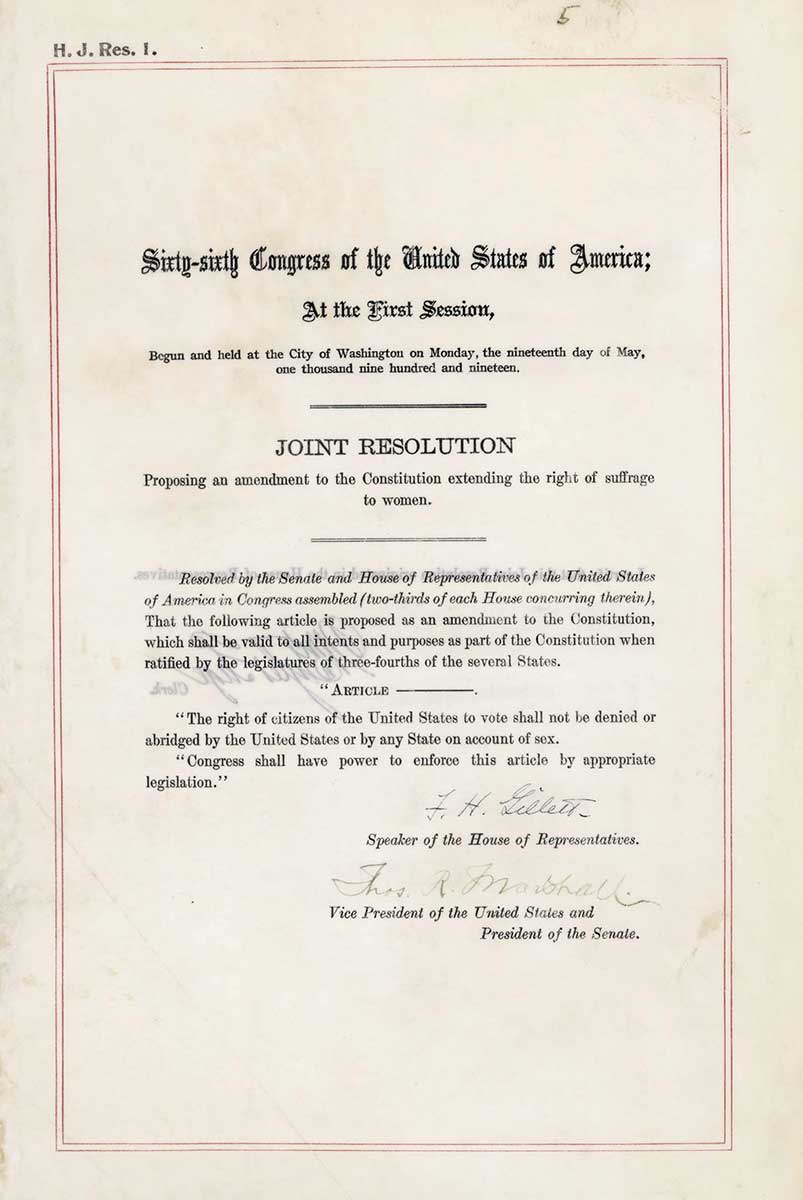 19th amendment image