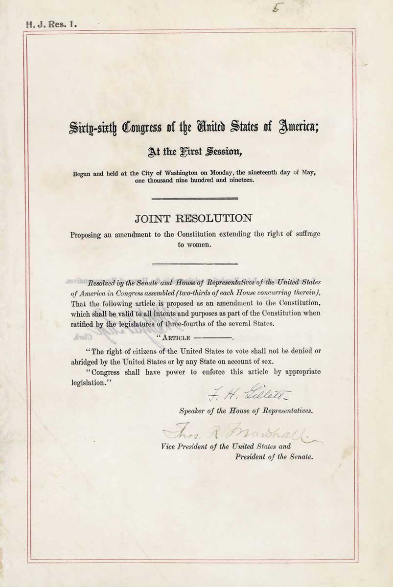 19th amendment image