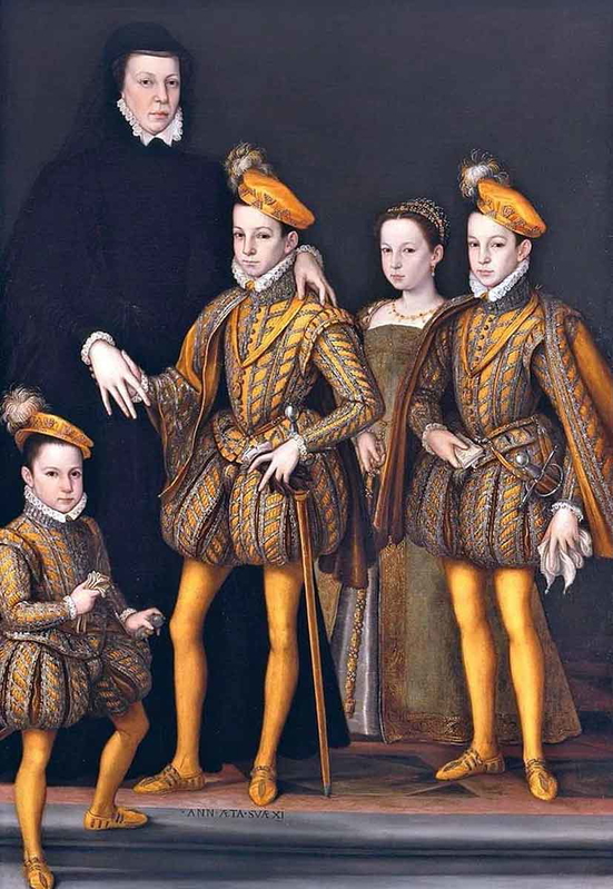 Catherine de medici and her children