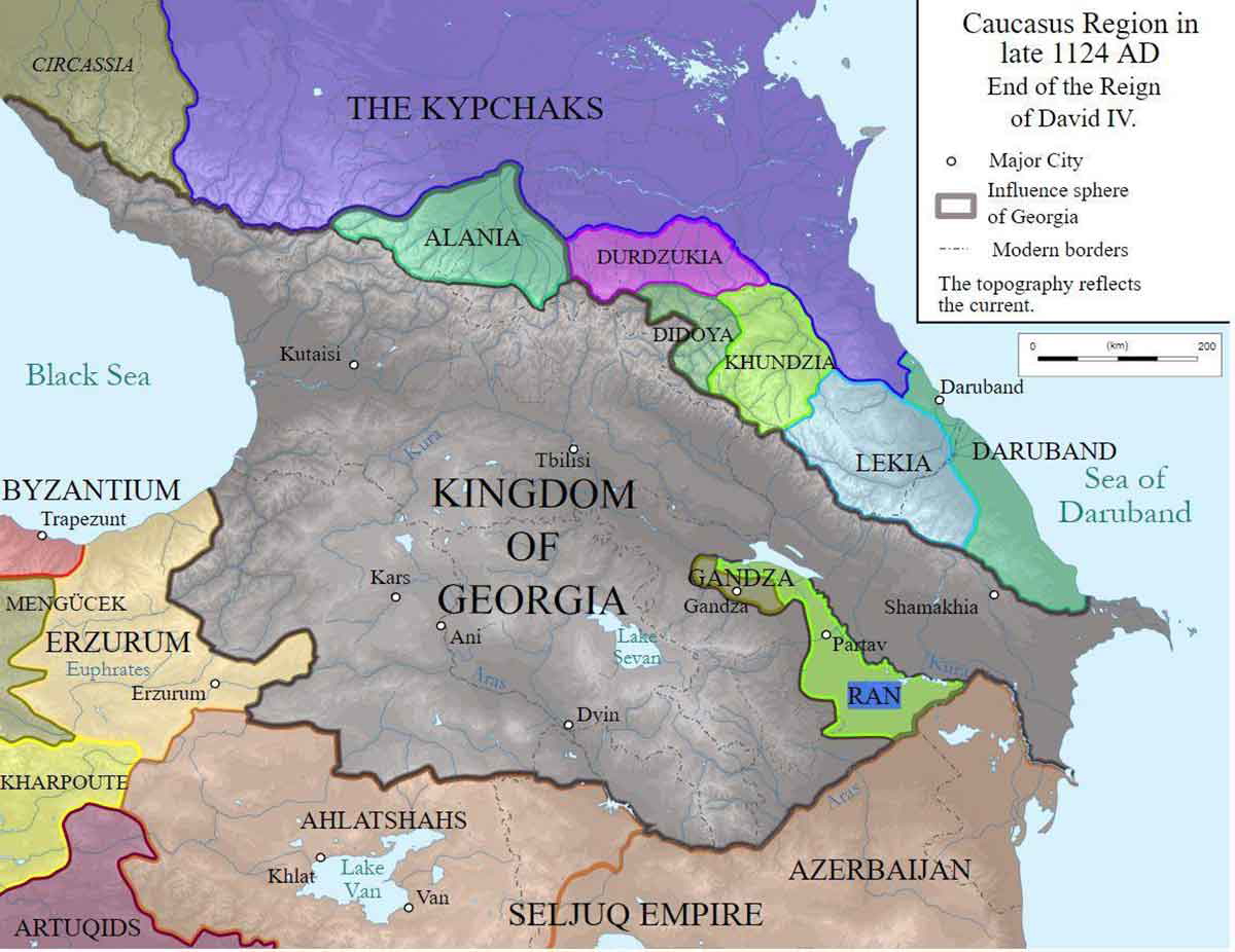Georgia 12th century map