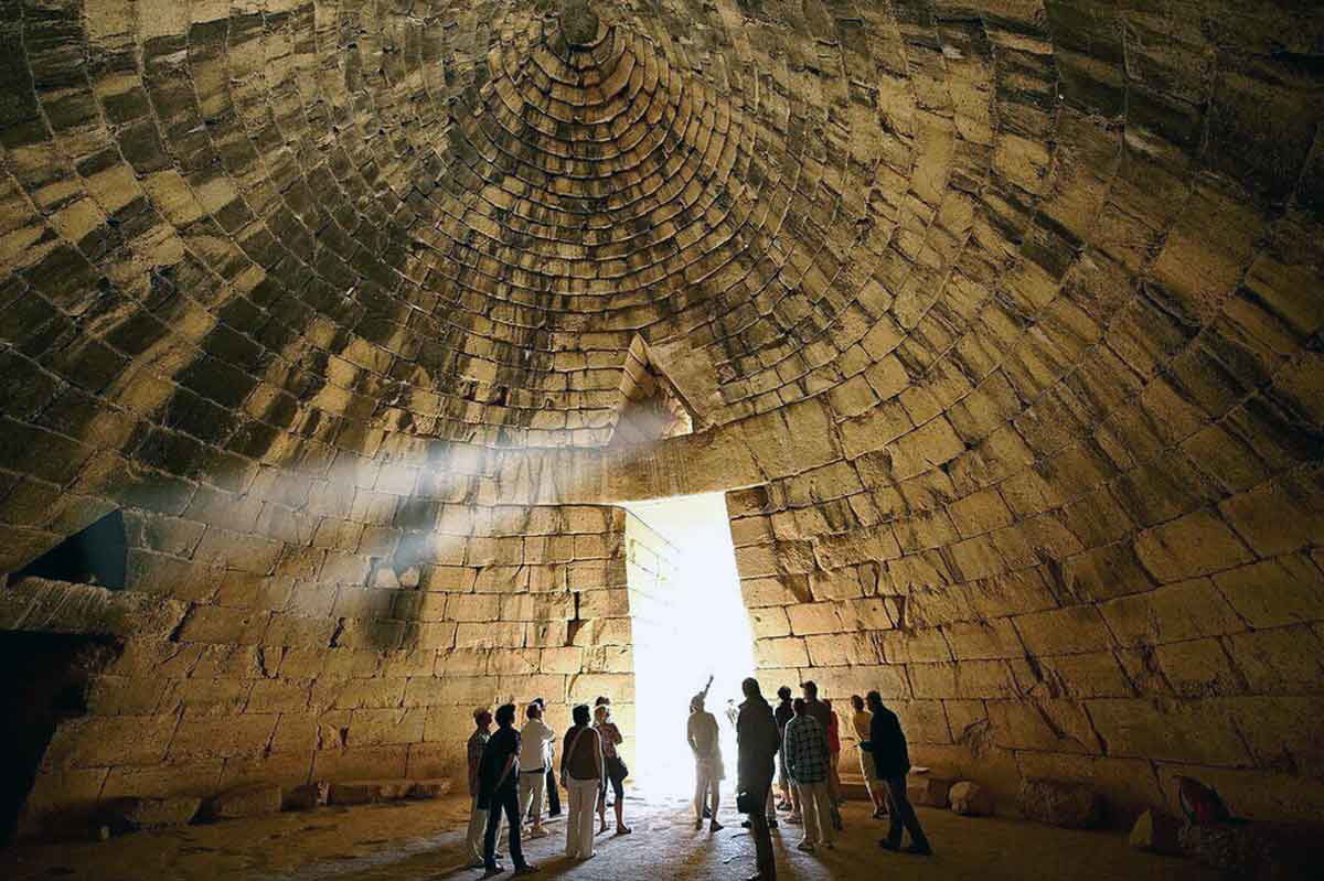 Interior Treasury Atreus mycenaean tomb