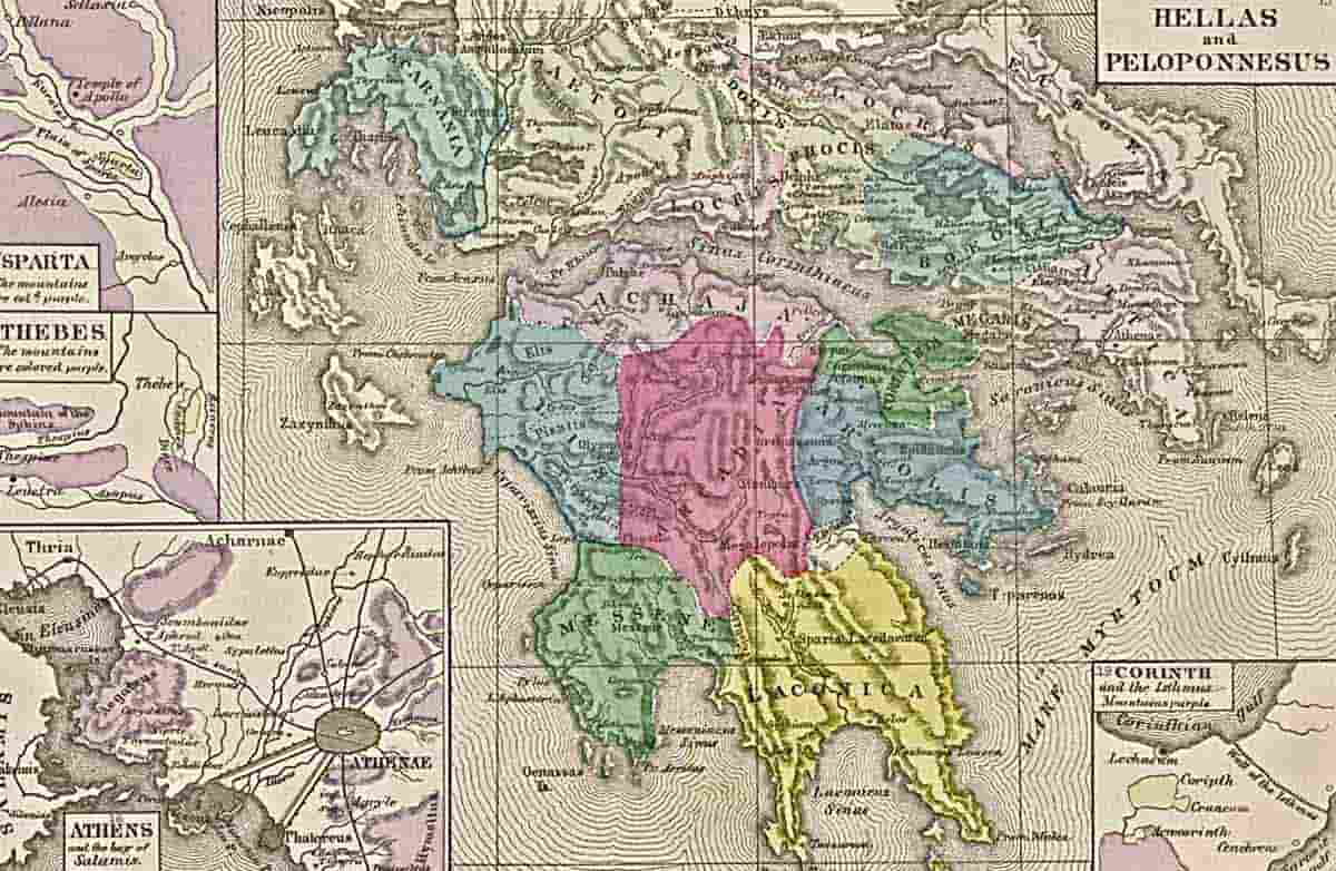 Map Ancient Peloponnese
