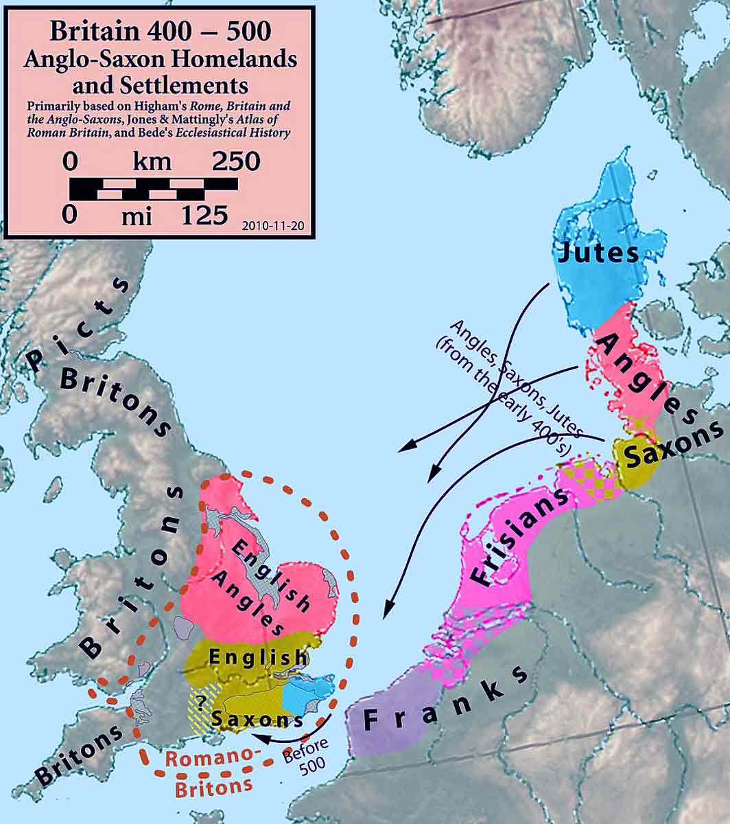 anglo saxon invasions map