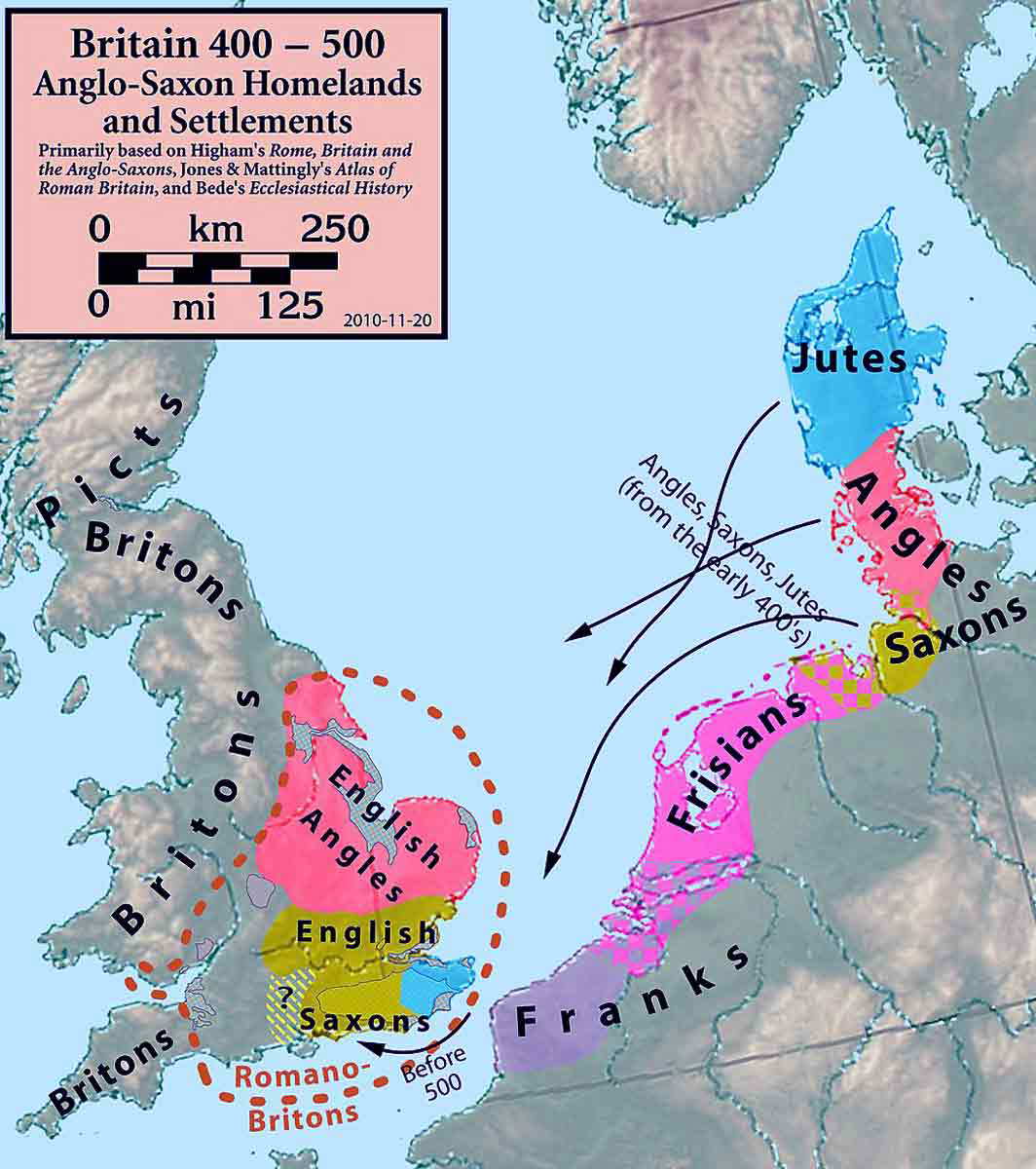 anglo saxon invasions map