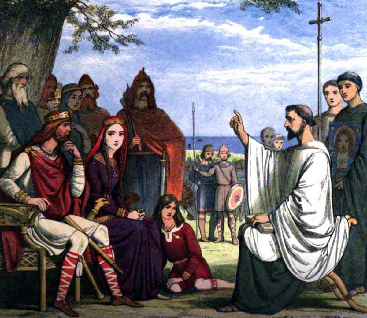 anglo saxons getting converted