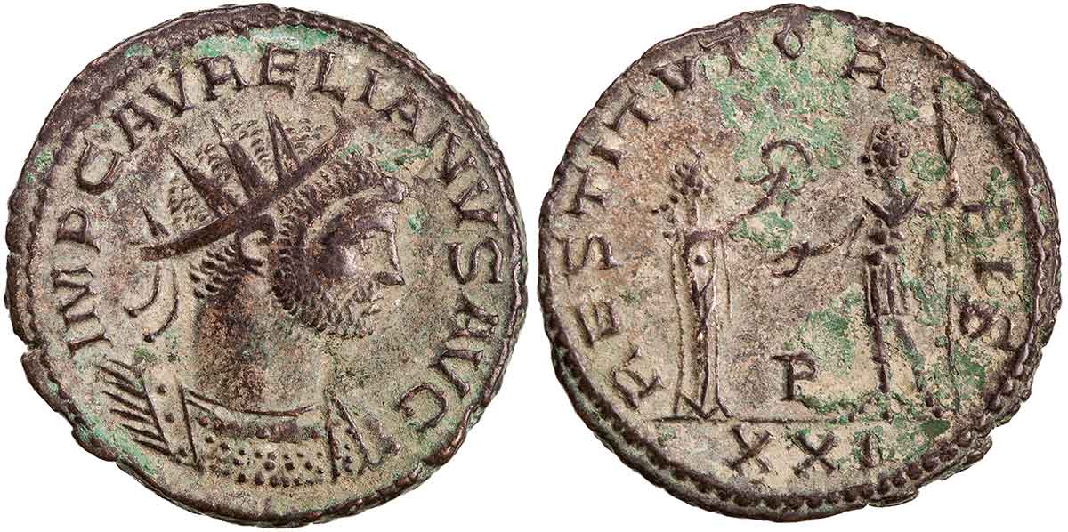 aurelian antoninianus antioch mintmark xxi