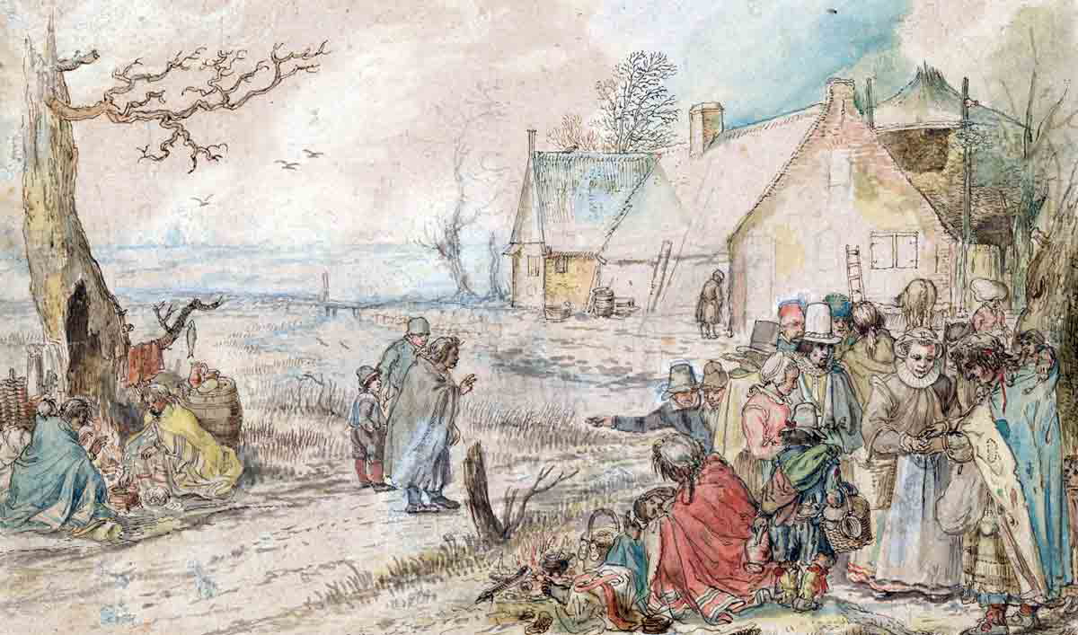 avercamp landscape with gypsy women