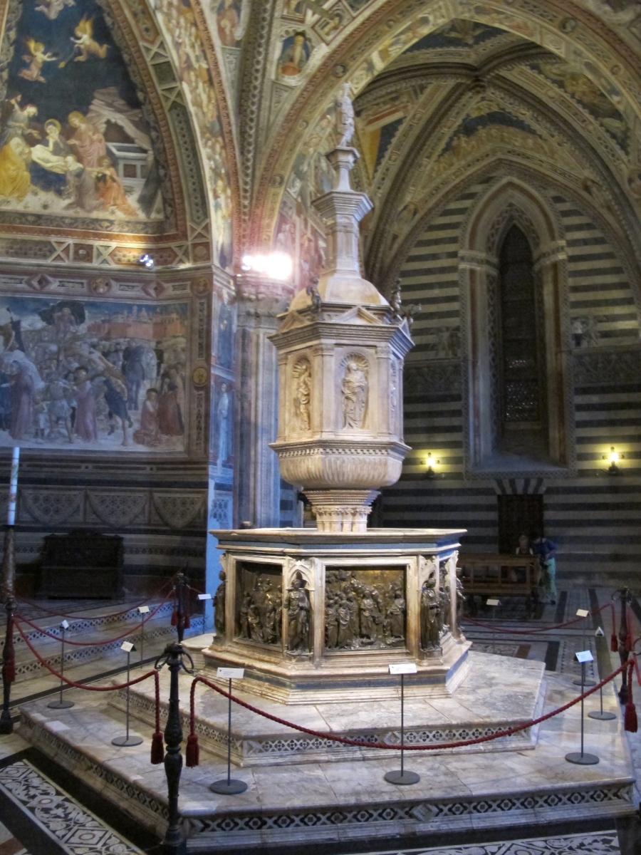 baptismal font siena