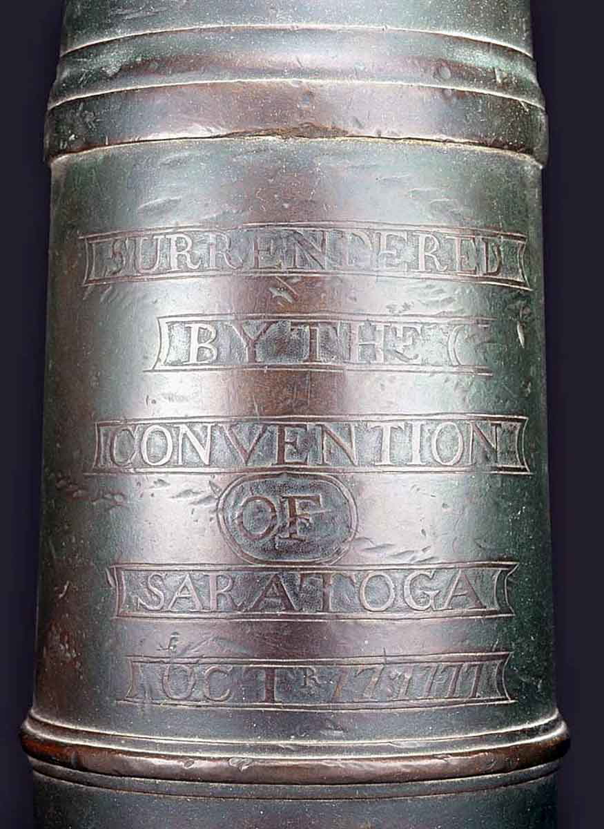 british cannon surrendered saratoga