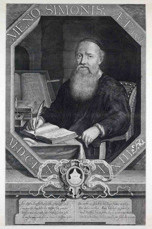 burghart portrait of menno simons etching