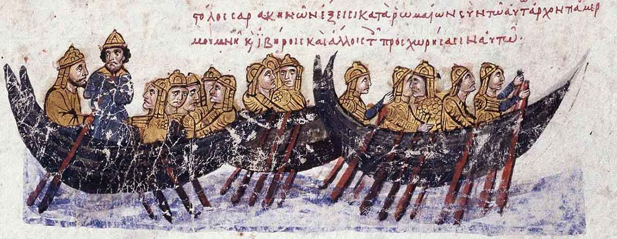 byzantine dromon fleet skylitzes manuscript 13th century