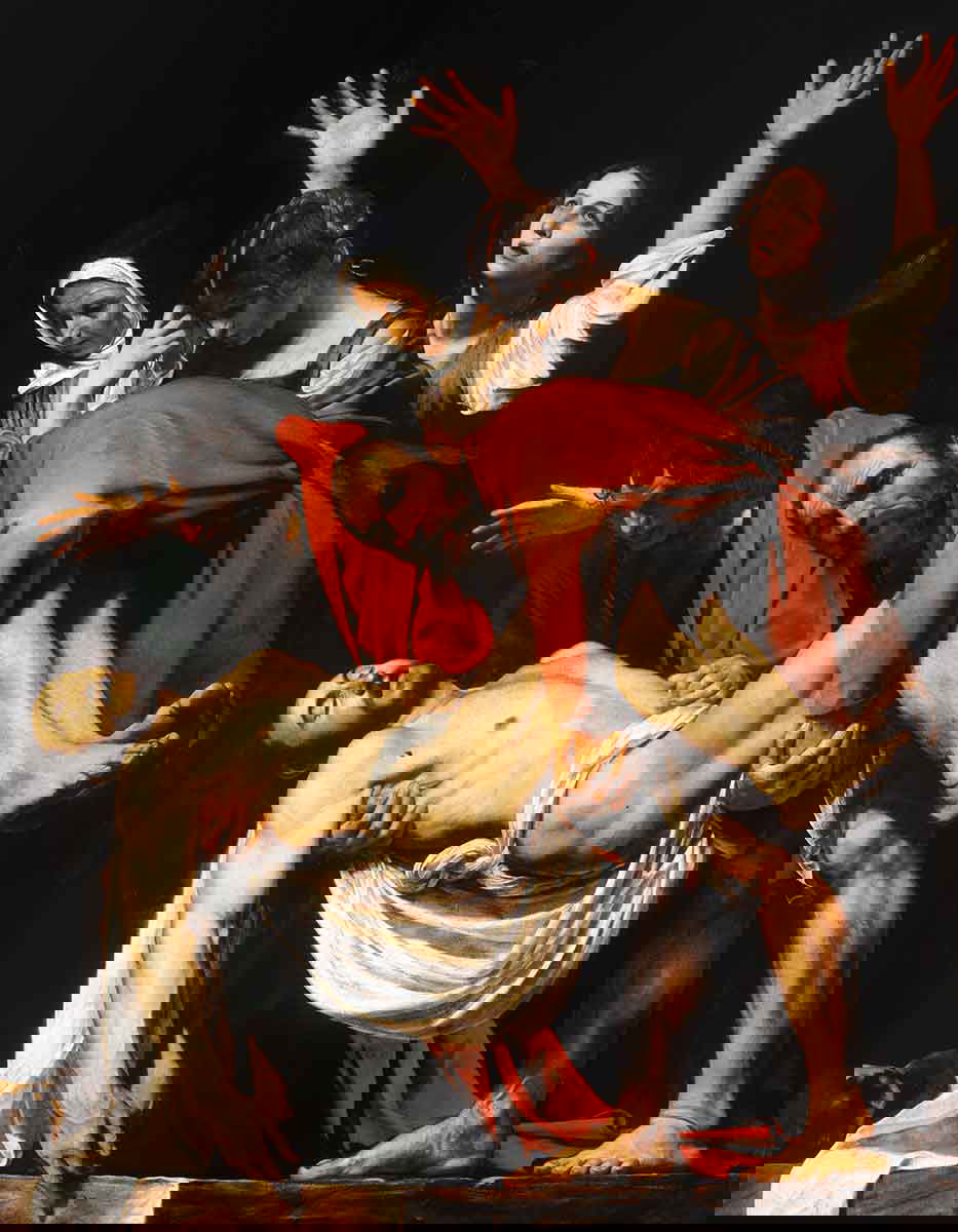 carvaggio entombment of christ painting