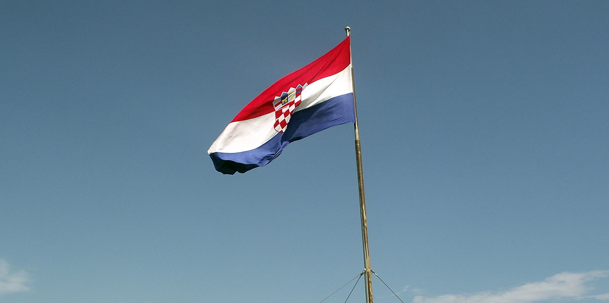 croatian flag split