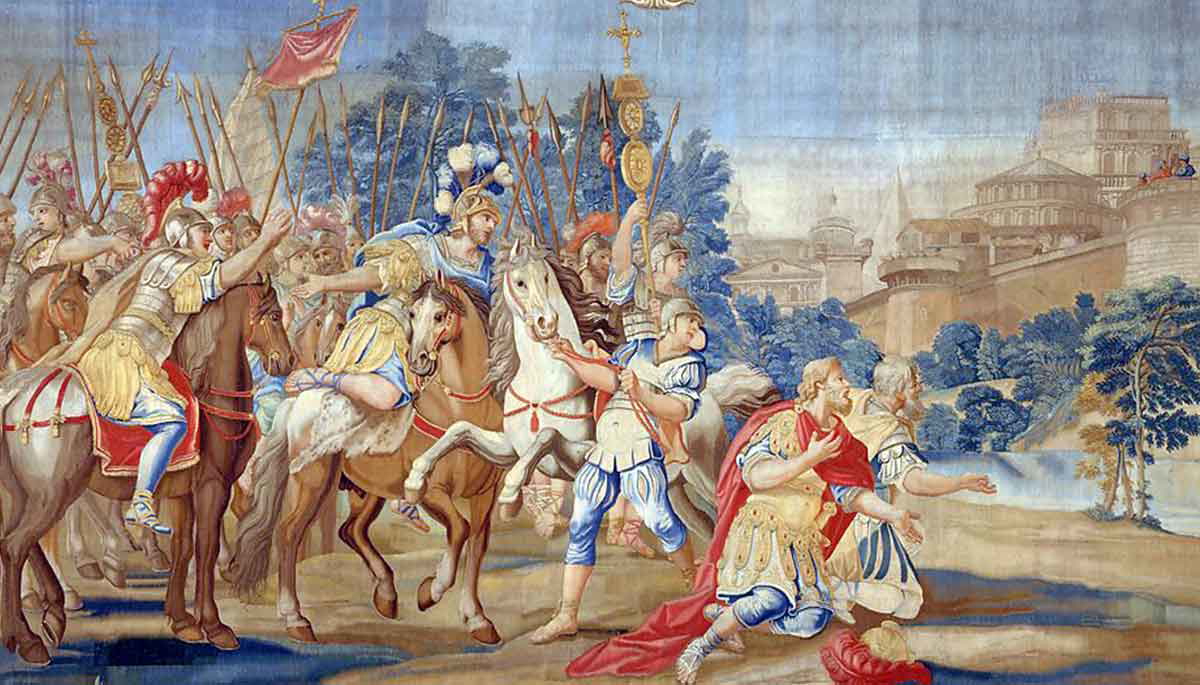 crusaders arrive jerusalem tapestry
