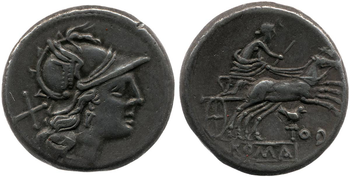 denarius todus roma luna selene britishmuseum