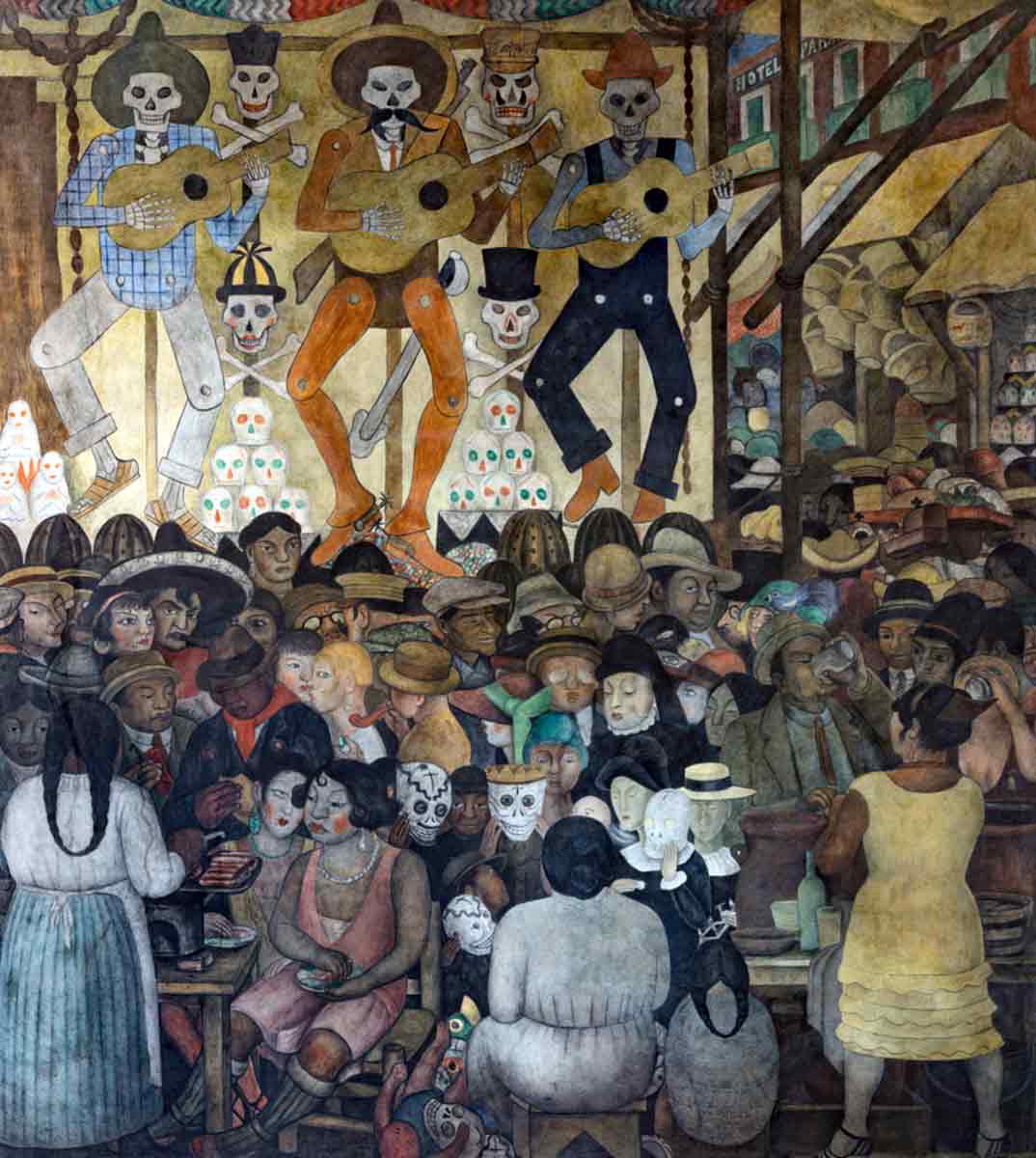 dia de los muertos mural diego rivera
