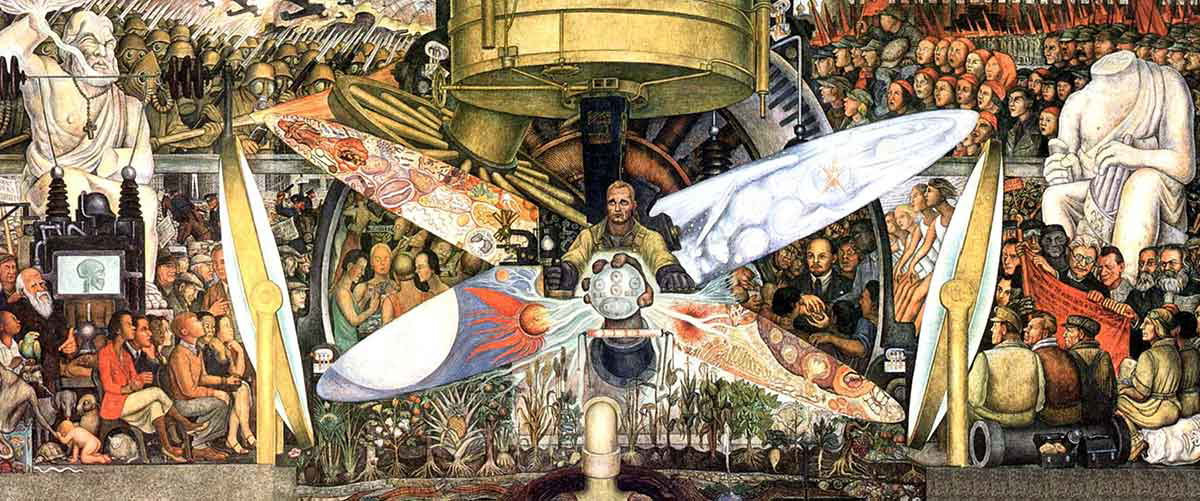 diego rivera man at crossroads painting