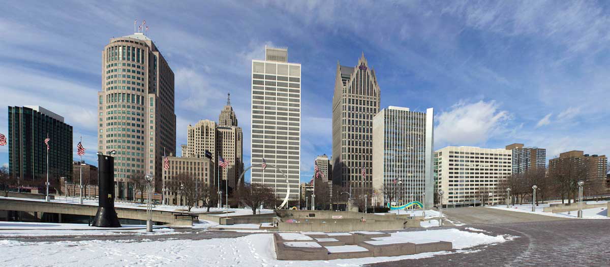 downtown detroit skyline