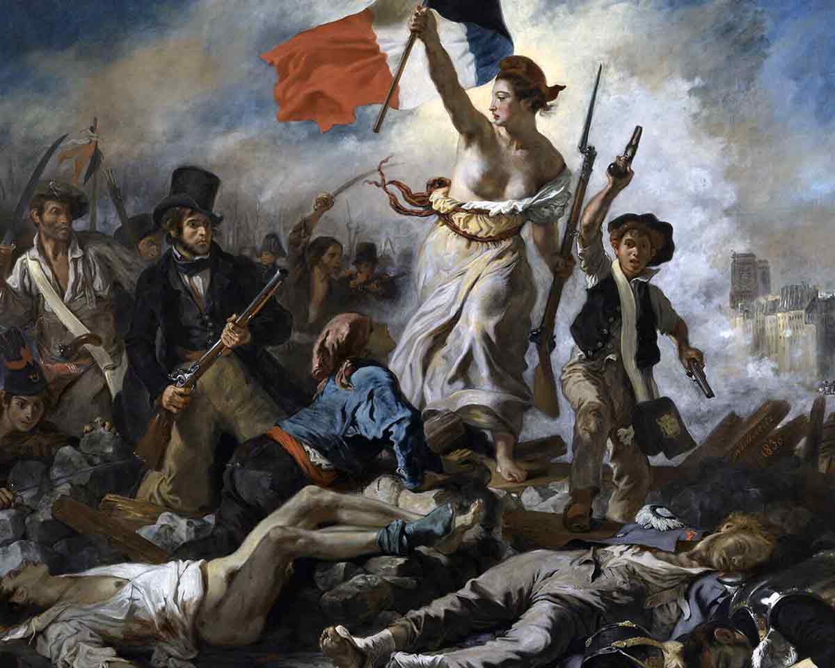 famous artist liberty guiding people delacroix