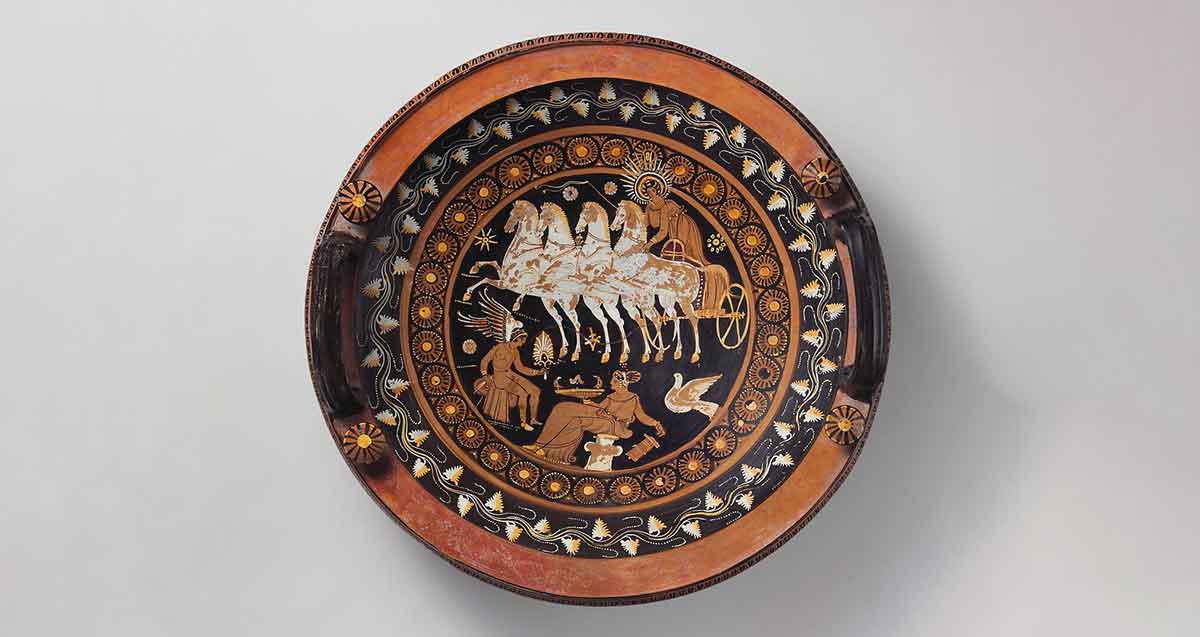 fourth century eos terracotta lekanis