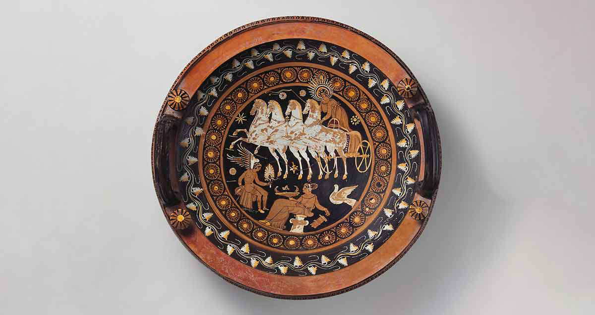 fourth century eos terracotta lekanis