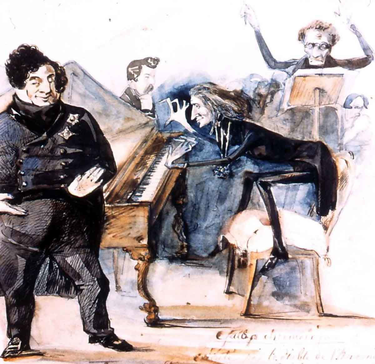 franz liszt grand gallop caricature