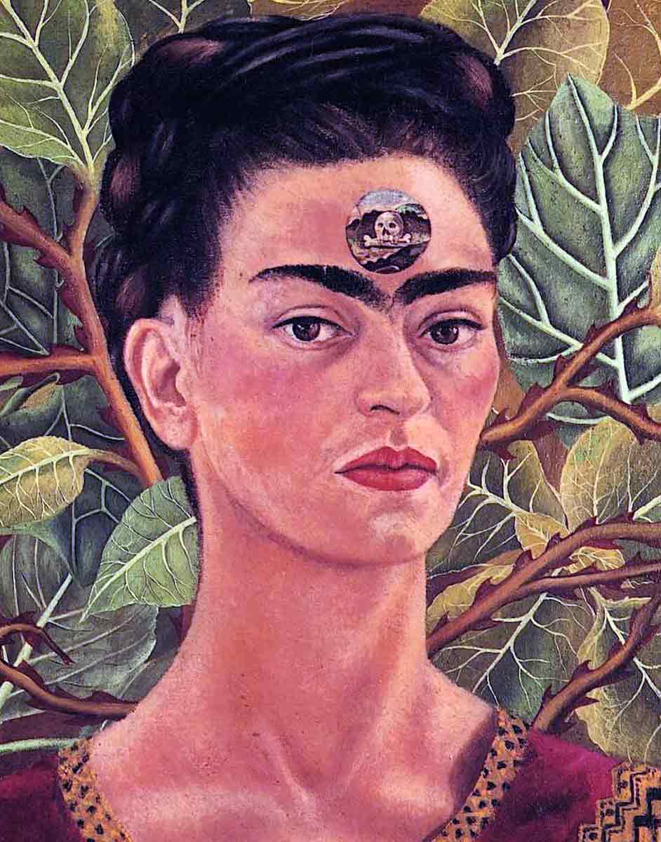 frida kahlo thinking about death painting