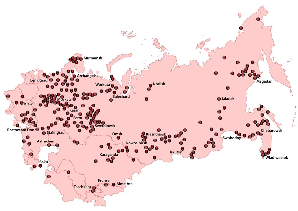 gulag locations map