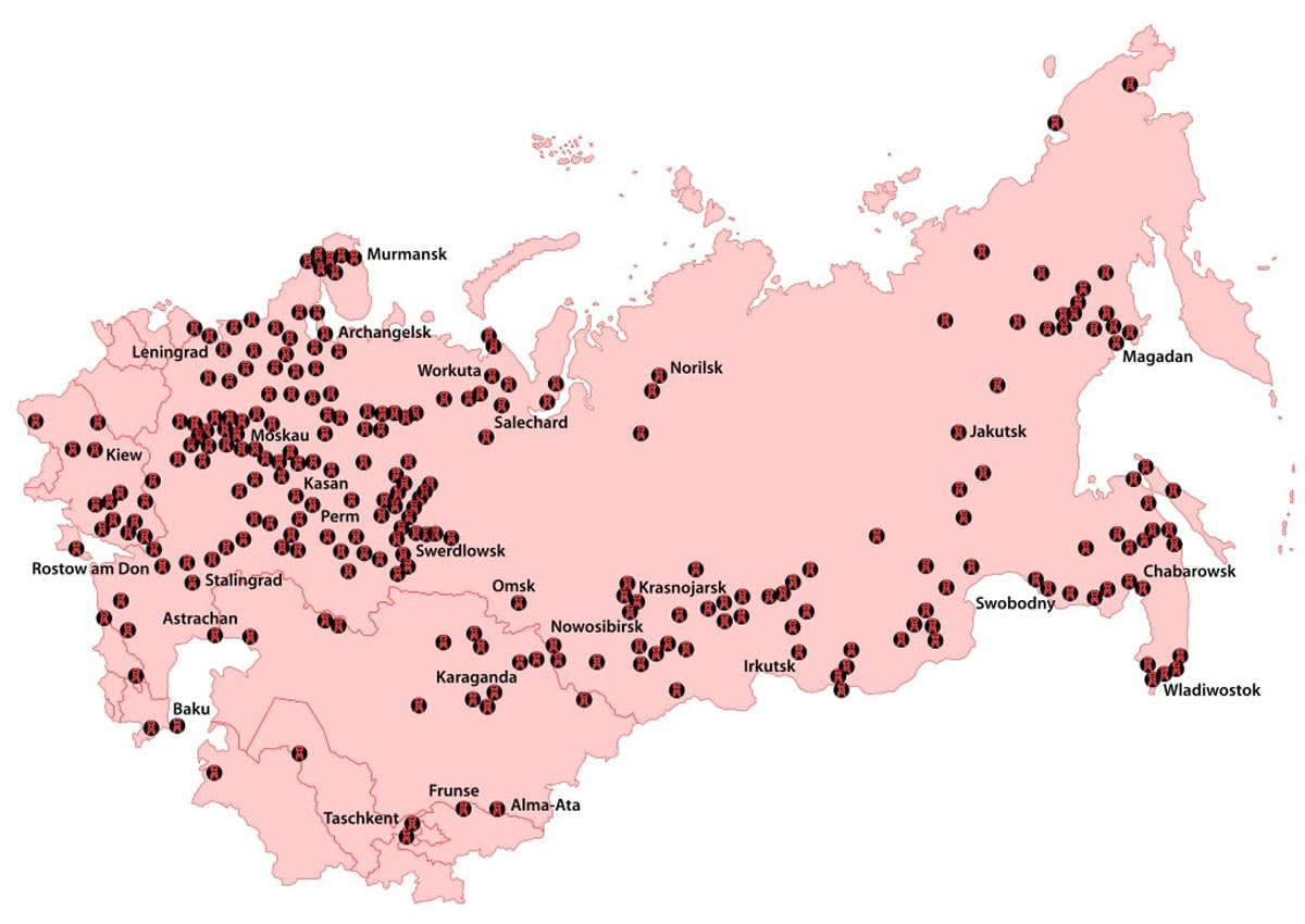 gulag locations map