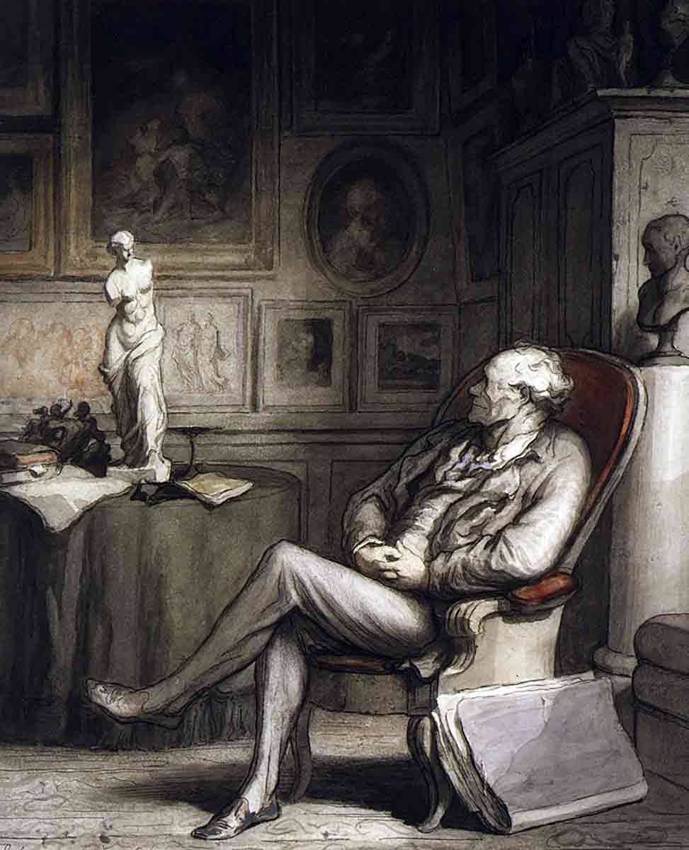 honore daumier connoisseur drawing met museum