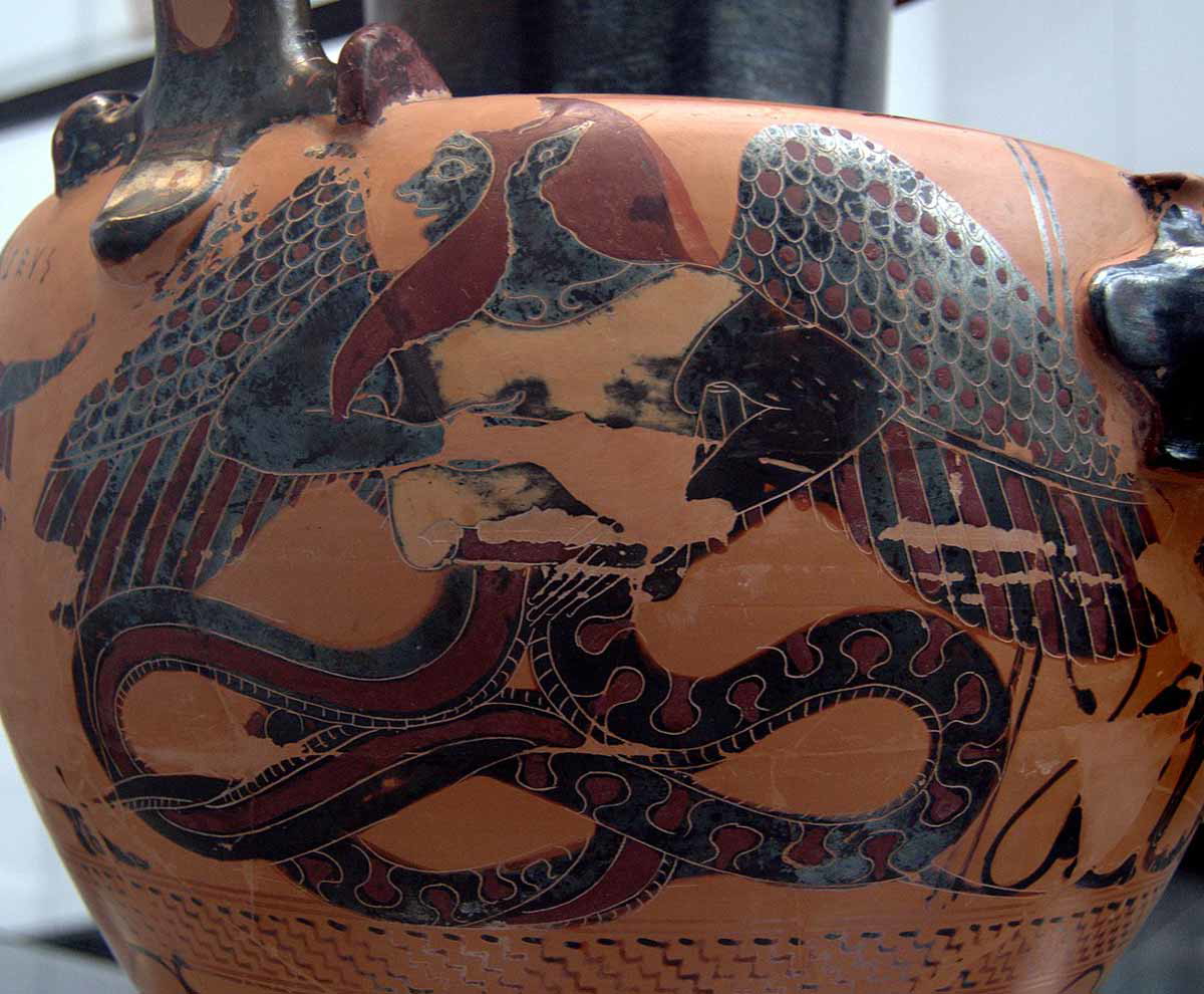 hydria typhon chalcidian archaic