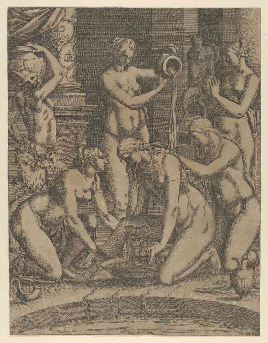 hygiene bathing nymphs venus