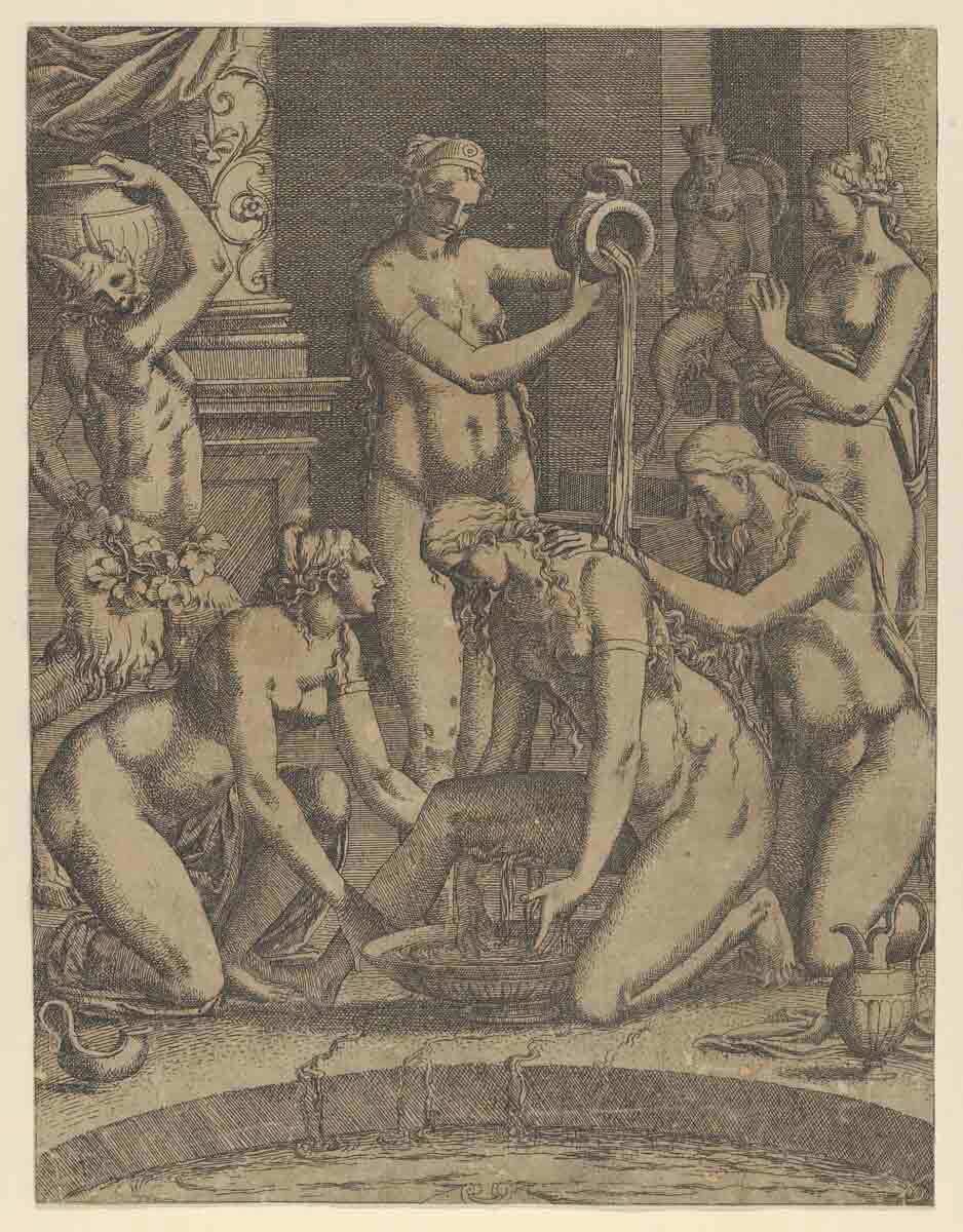 hygiene bathing nymphs venus