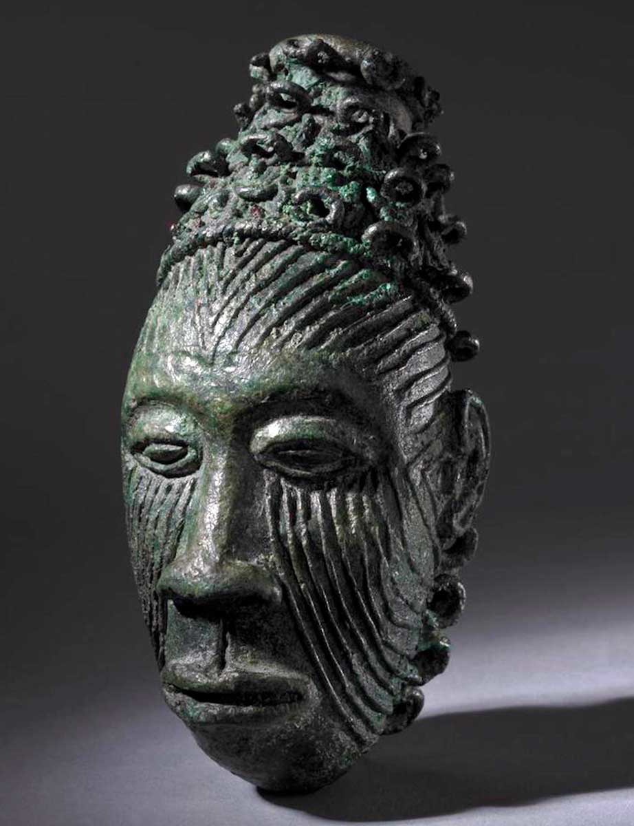 igbo ukwu face pendant sculpture