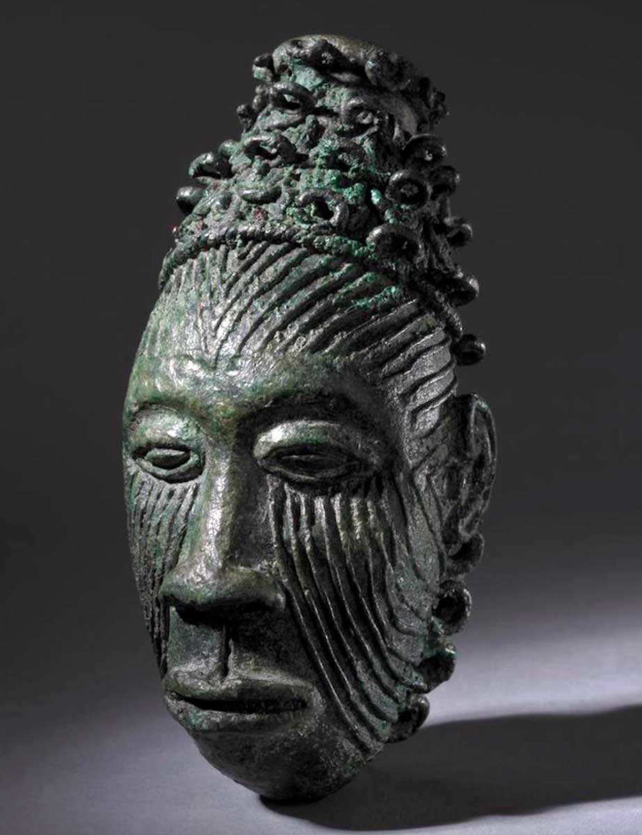 igbo ukwu face pendant sculpture