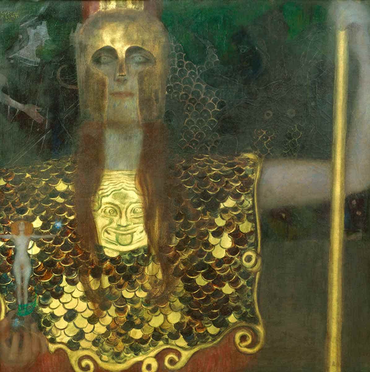 klimt pallas athena painting