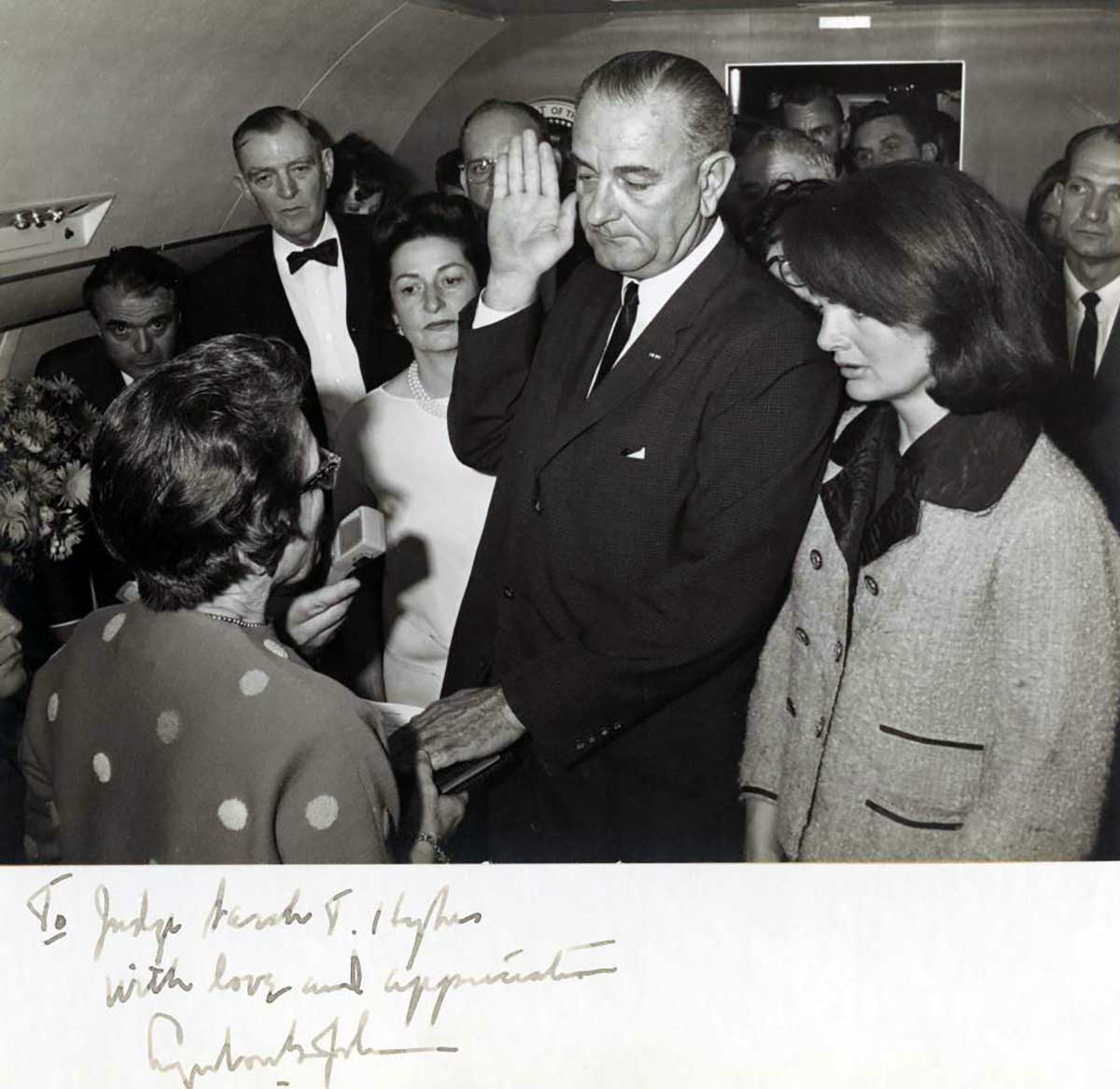lbj takes presidential oath