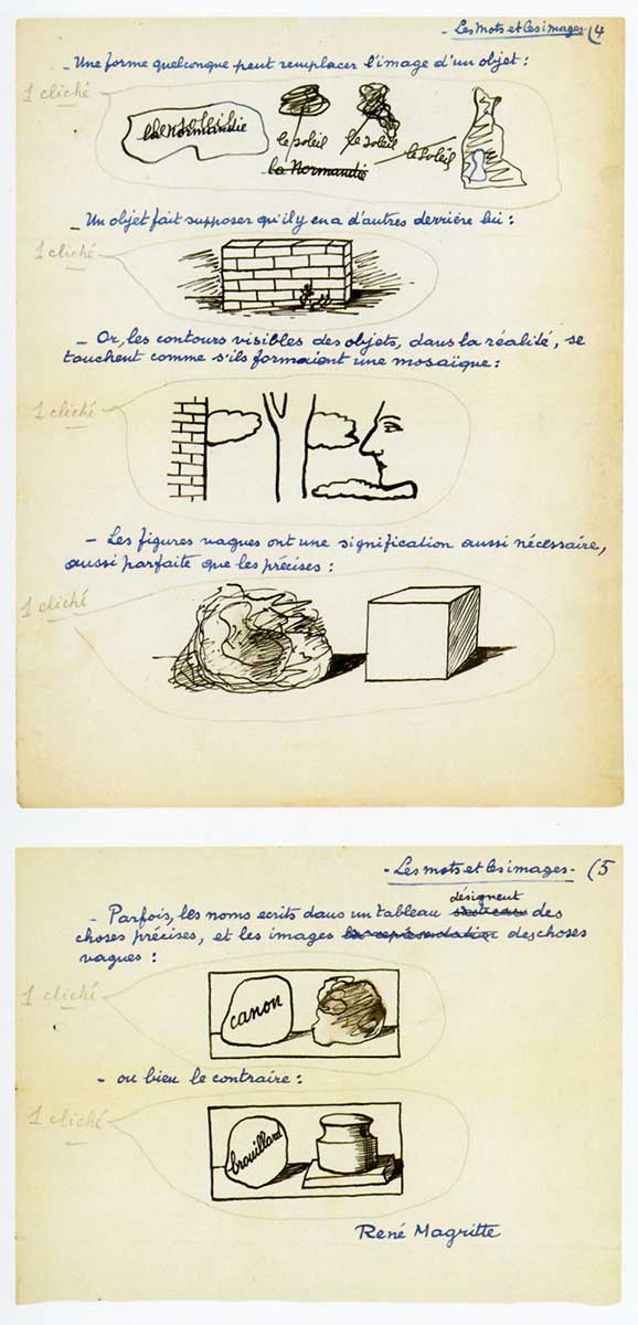 magritte words print