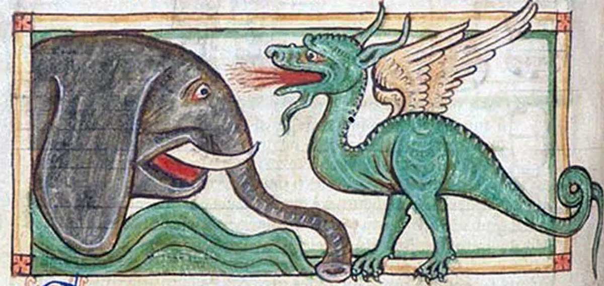 manuscript dragon elephant MA Harley 3244