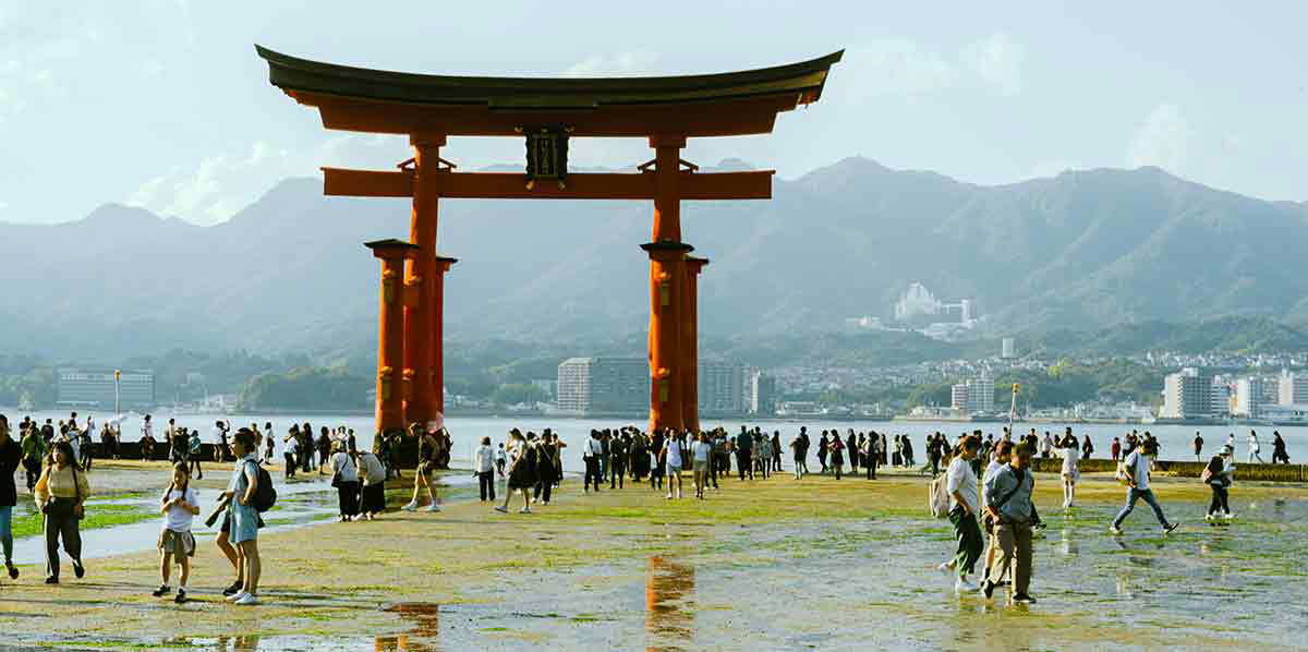miyajima torii water