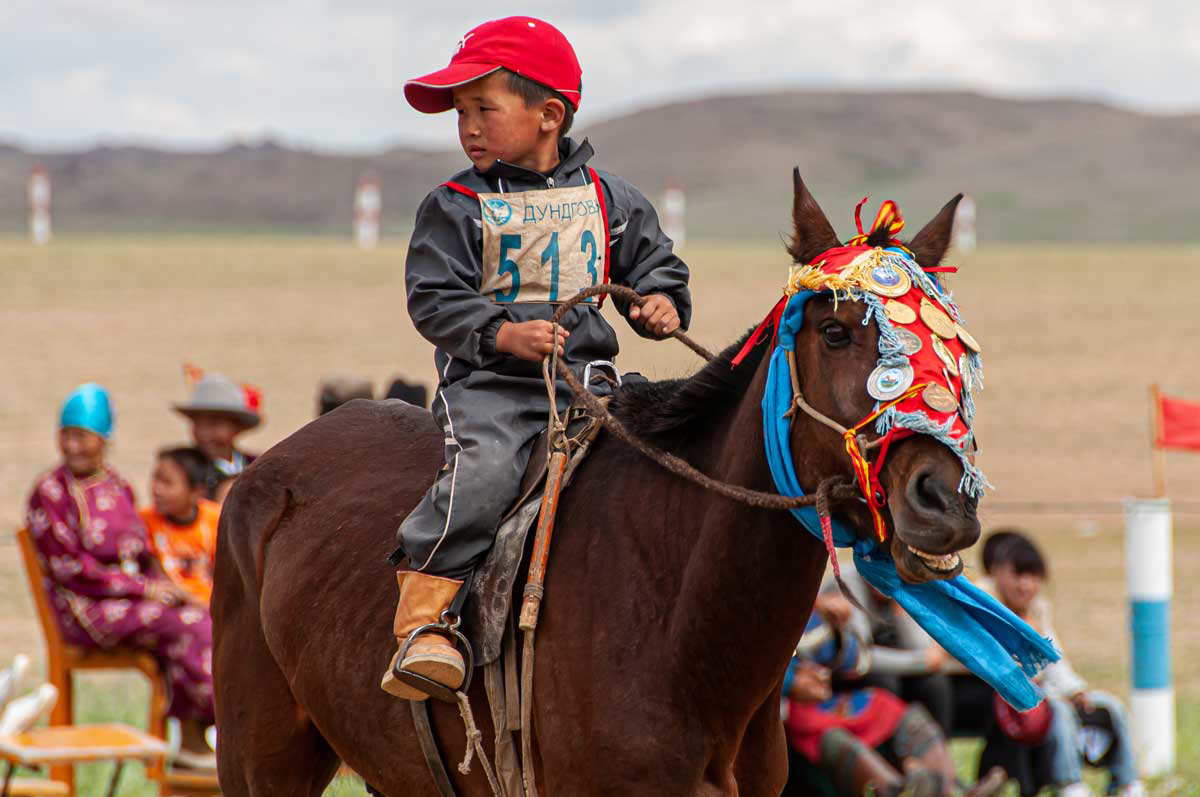mongolian horse child