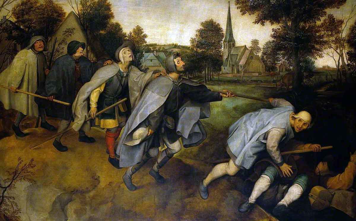 pieter bruegel blind leading blind painting