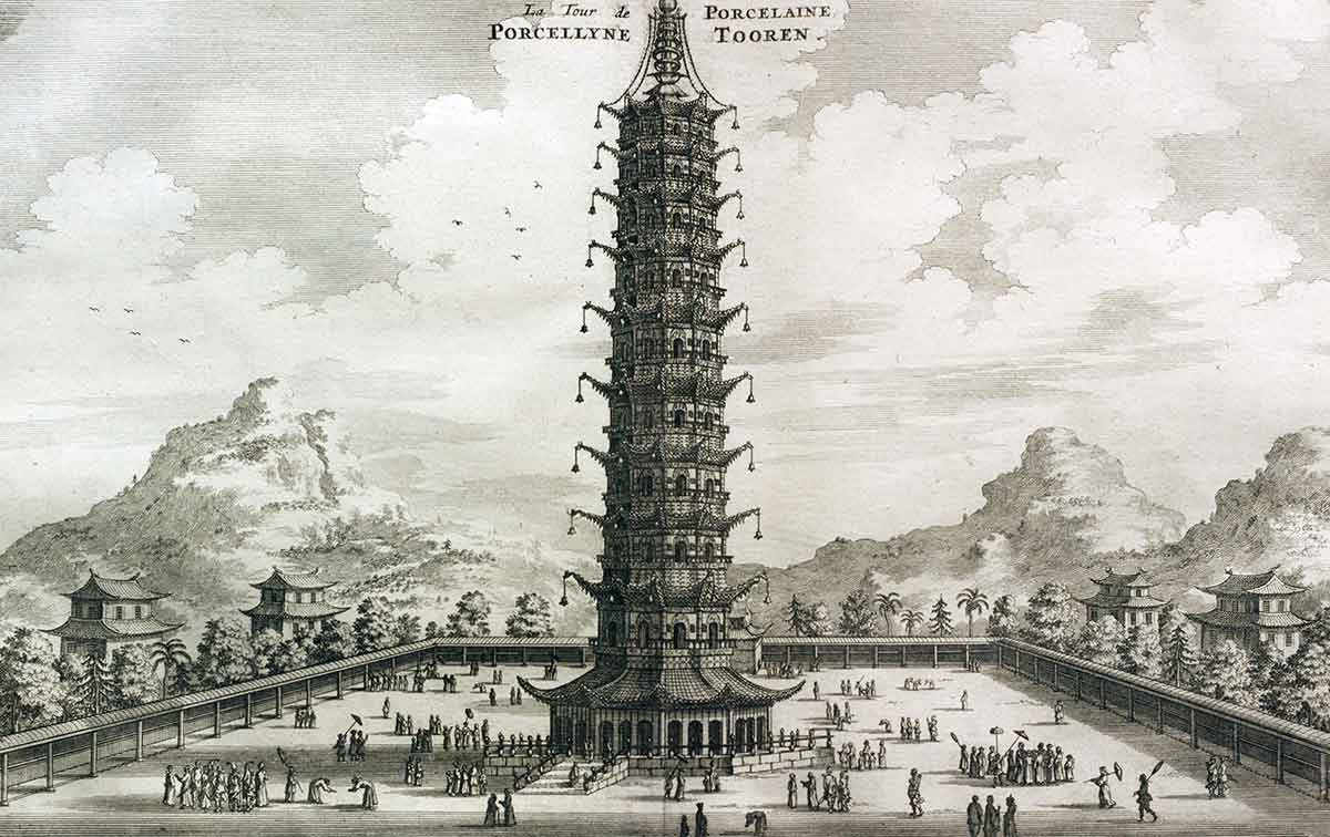 porcelain tower nanjing johan nieuhof 1665 illustration