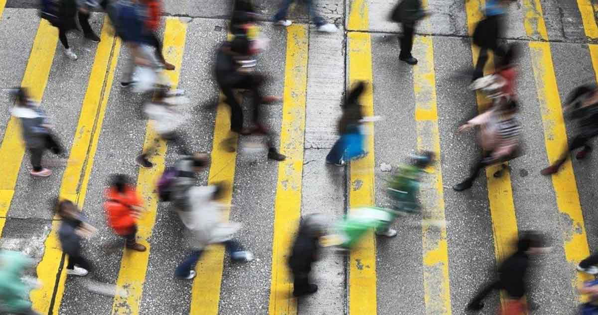 rush hour commuters
