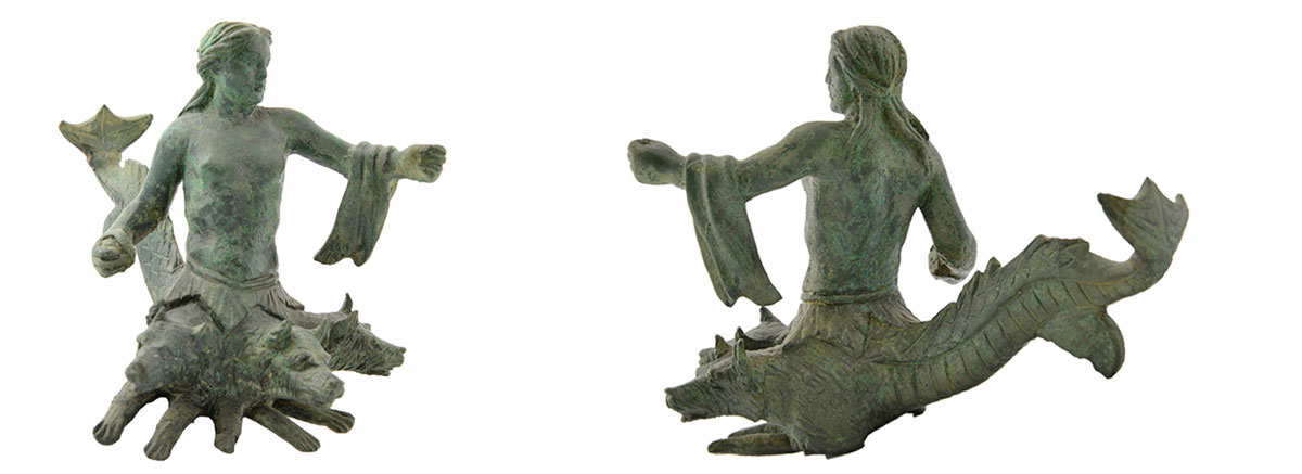 scylla greek bronze figurine