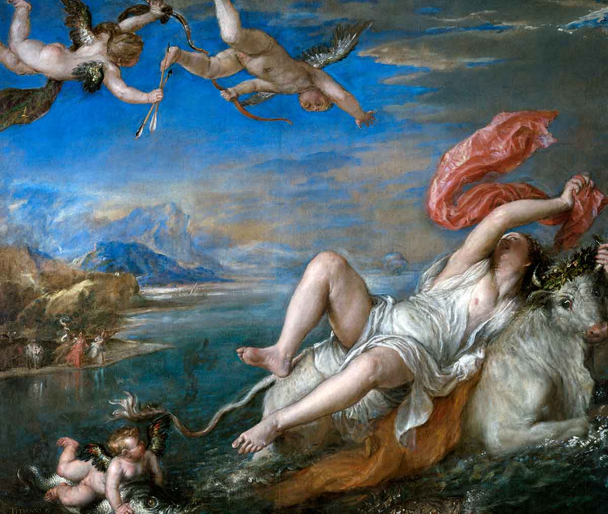 titian rape of europa painting